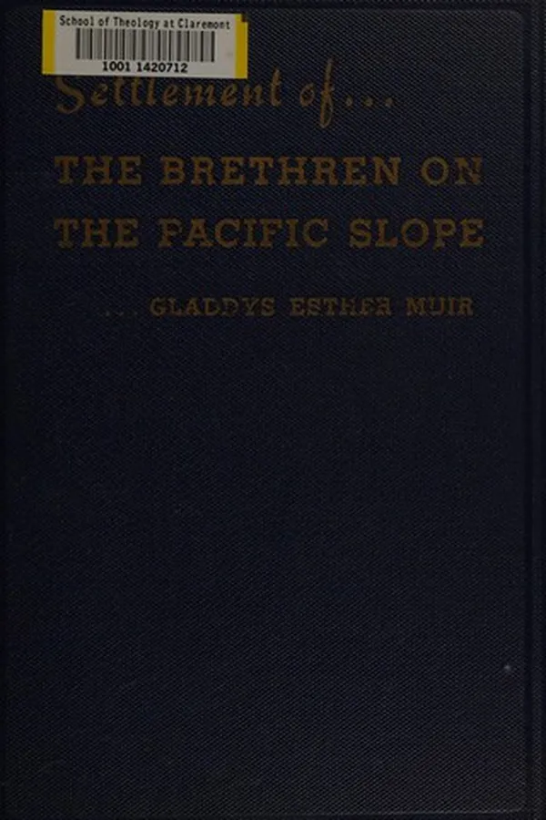 Capa de Settlement of the Brethren on the Pacific slope
