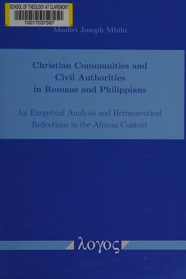 Capa de Christian communities and civil authorities in Romans and Philippians