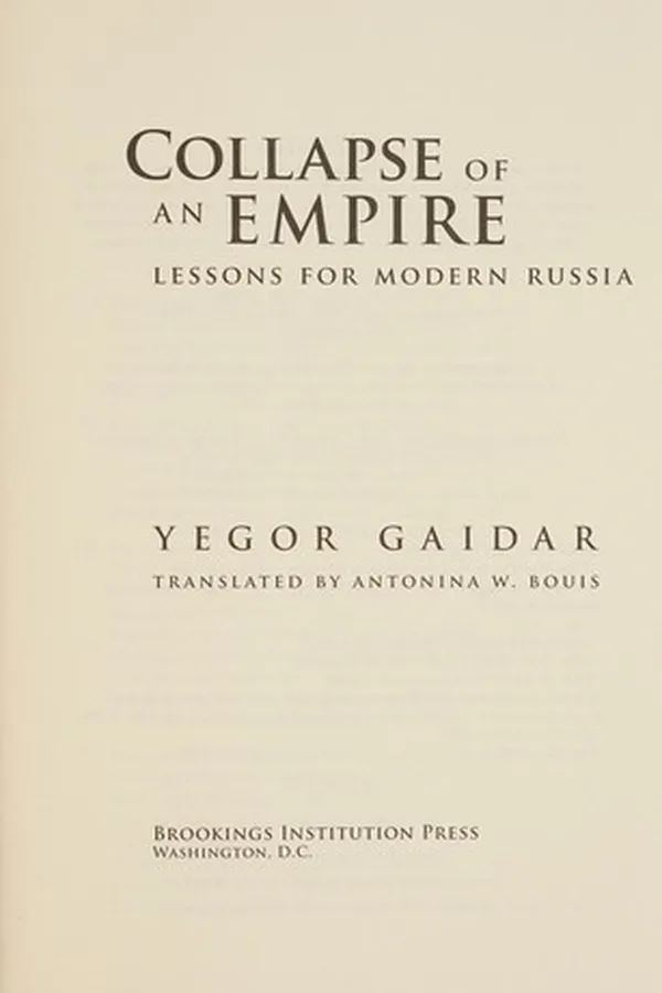 Capa de Collapse of an empire