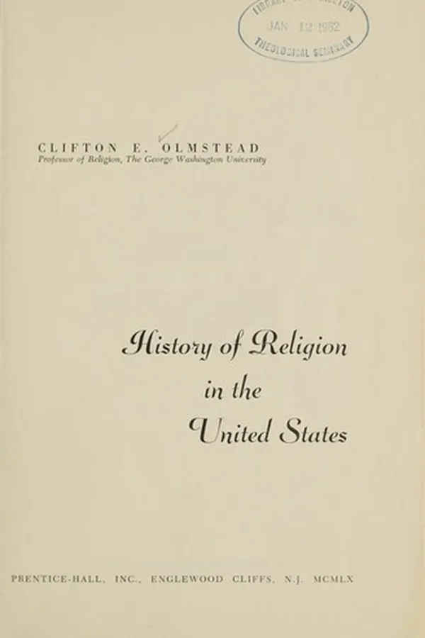 Capa de History of religion in the United States