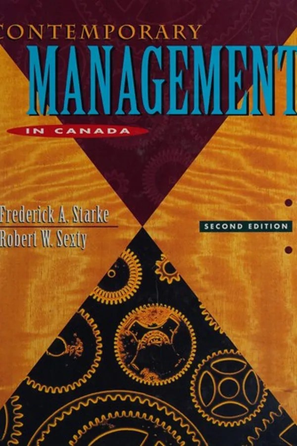 Capa de Contemporary management in Canada