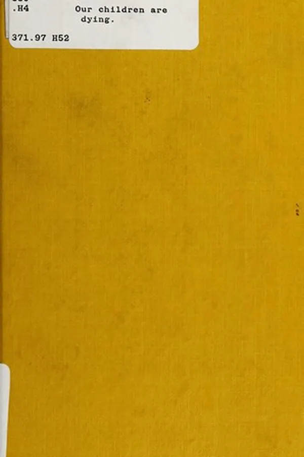 Capa de Our children are dying