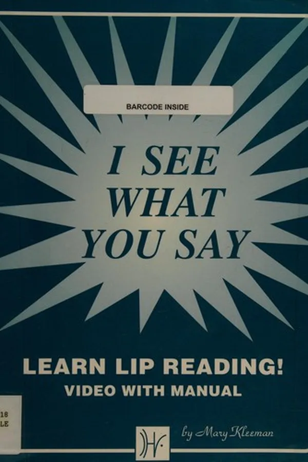Capa de I see what you say lip reading program