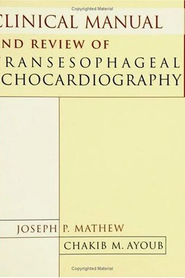 Capa de Clinical manual and review of transesophageal echocardiography