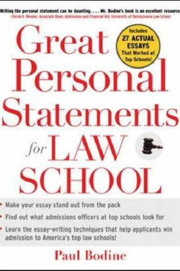 Capa de Great personal statements for law school