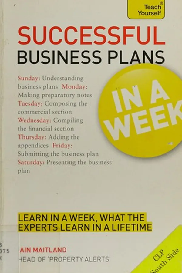 Capa de Successful business plans in a week