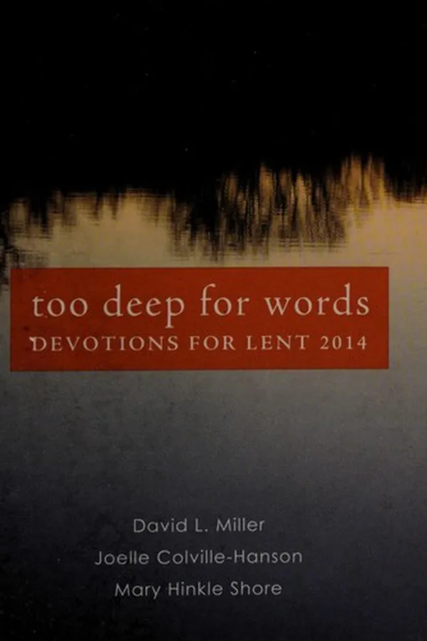 Capa de Too deep for words