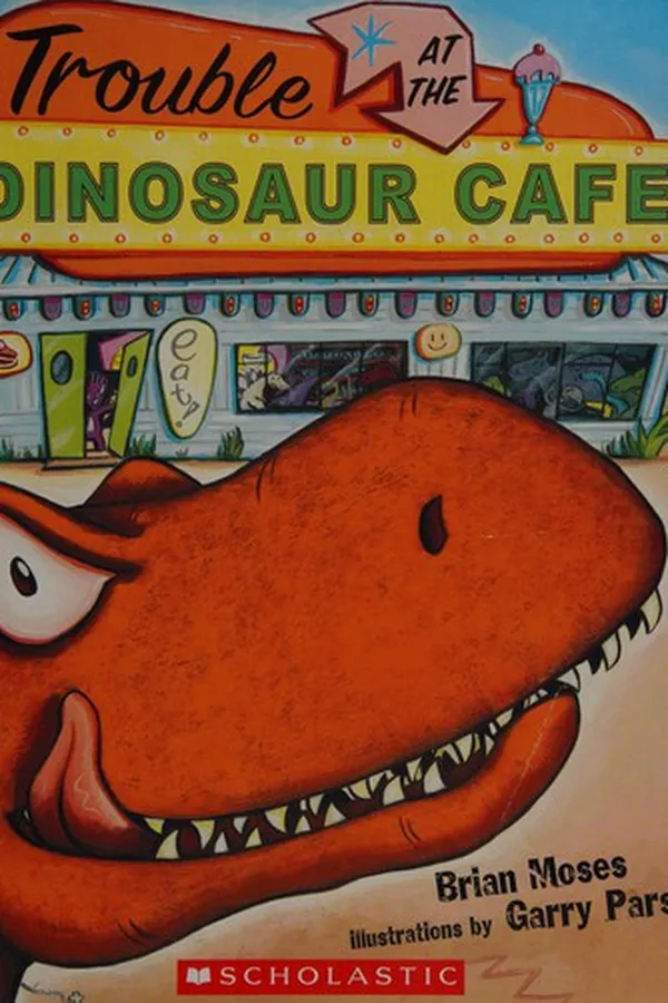 Capa de Trouble at the Dinosaur Cafe