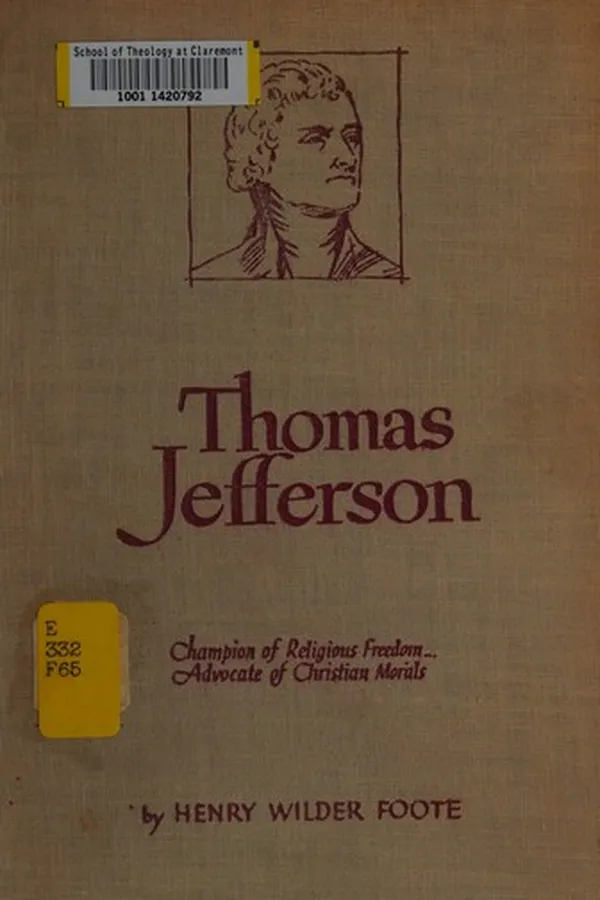 Capa de Thomas Jefferson, champion of religious freedom, advocate of Christian morals