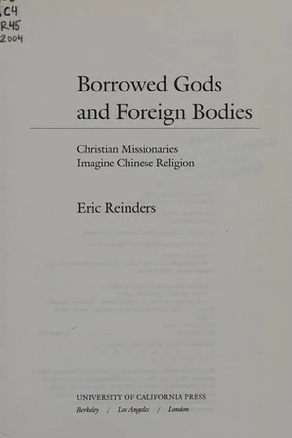 Capa de Borrowed gods and foreign bodies