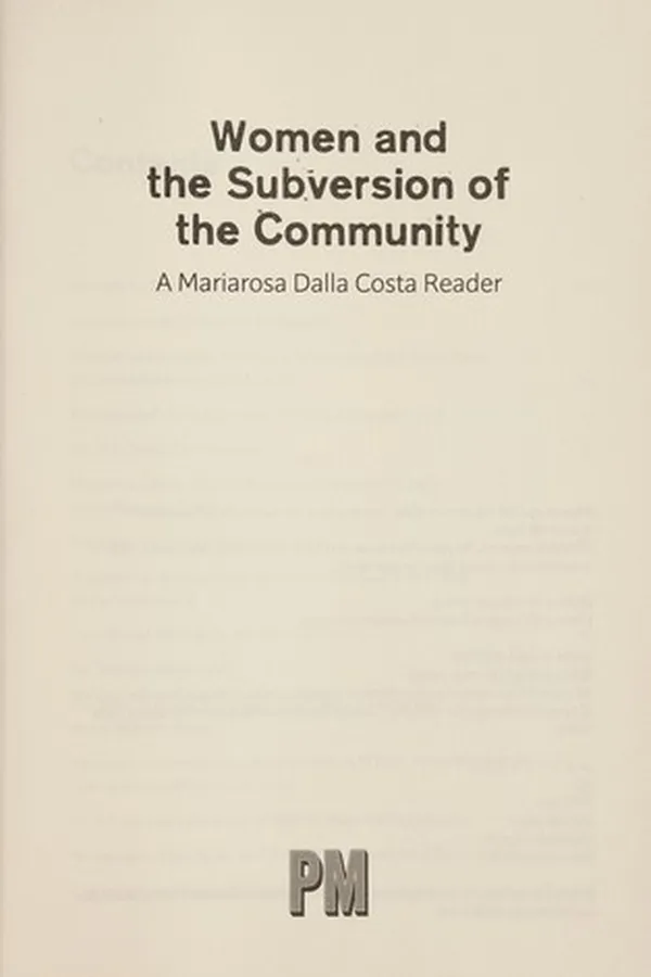 Capa de Women and the Subversion of the Community