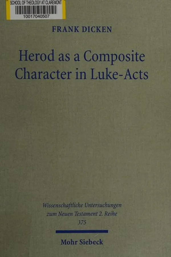 Capa de Herod as a composite character in Luke-Acts