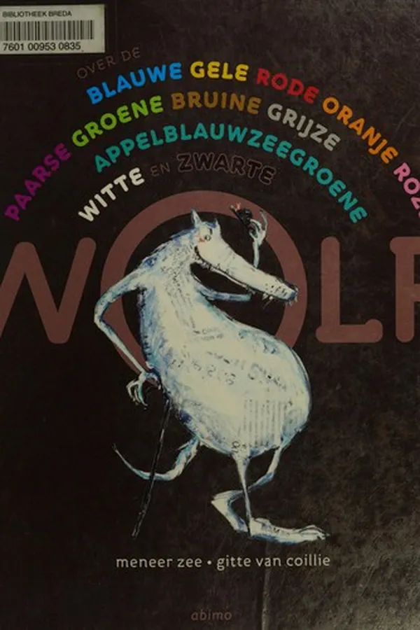 Capa de Over de blauwe gele rode oranje roze paarse groene bruine grijze appelblauwzeegroene witte en zwarte wolf