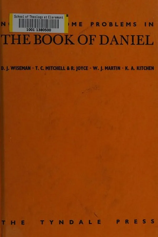 Capa de Notes on some problems in the Book of Daniel