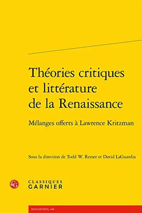Capa de Theories Critiques Et Litterature de la Renaissance