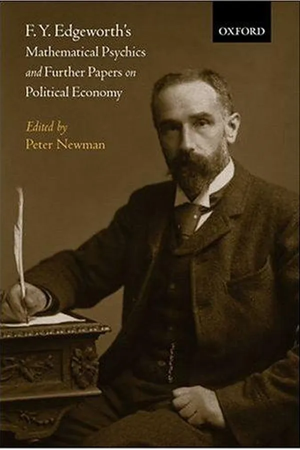 Capa de F.Y. Edgeworth : mathematical psychics and further papers on political economy