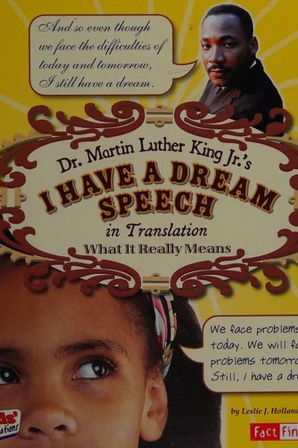 Capa de Dr. Martin Luther King Jr.'s I have a dream speech in translation