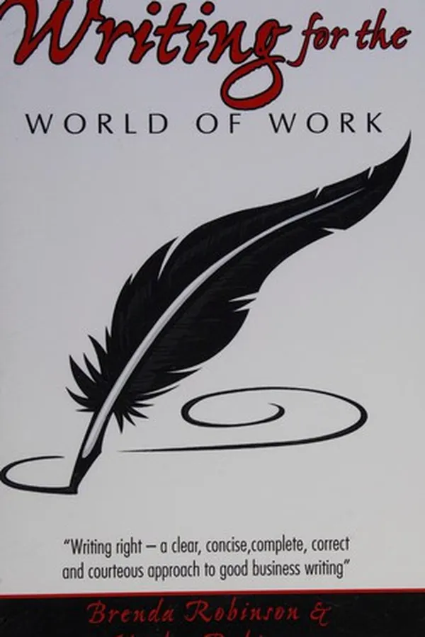 Capa de Writing for the world of work