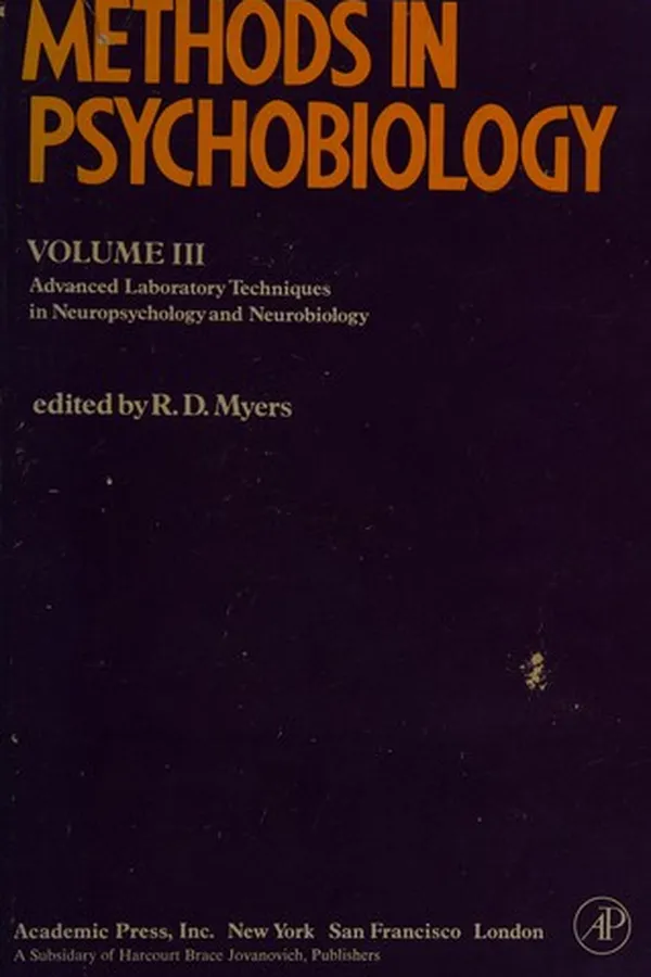 Cover of Methods in psychobiology