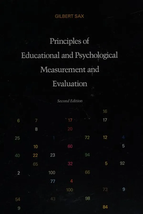 Capa de Principles of educational and psychological measurement and evaluation