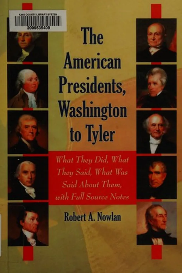 Capa de The American presidents, Washington to Tyler