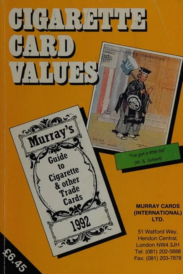 Capa de Cigarette card values