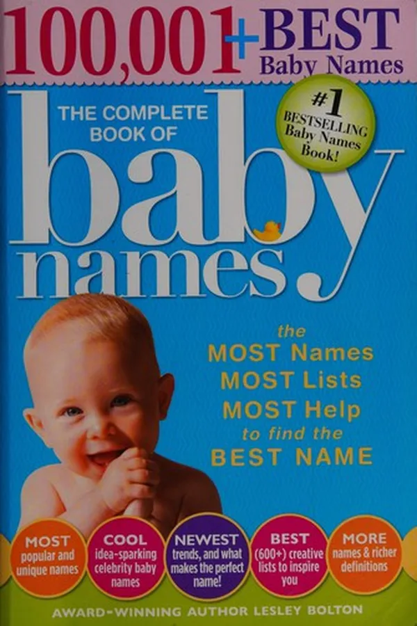 Capa de The complete book of baby names