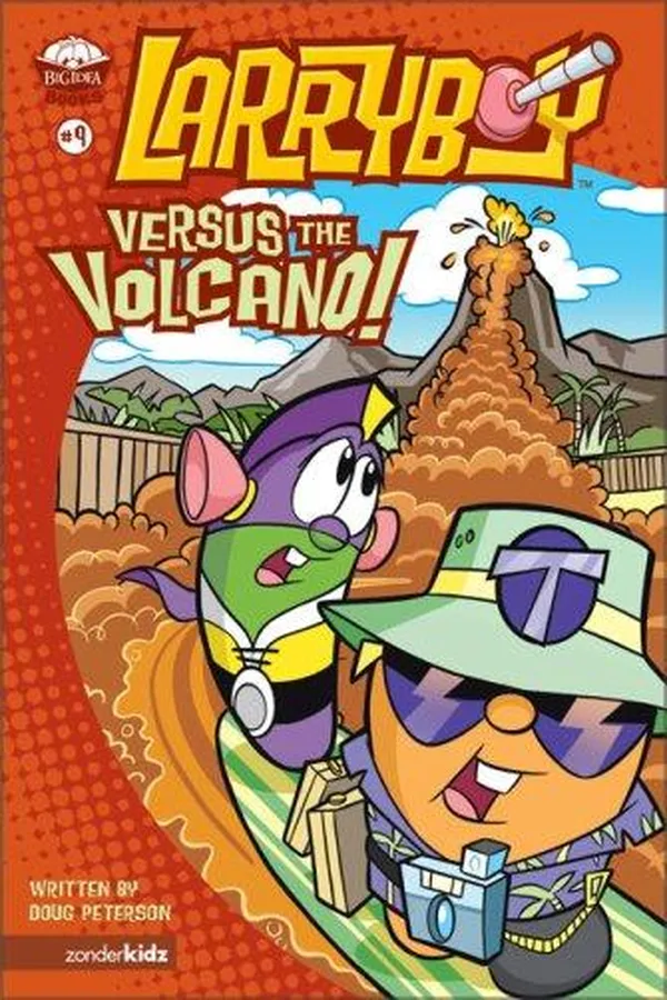 Capa de Larryboy versus the volcano!