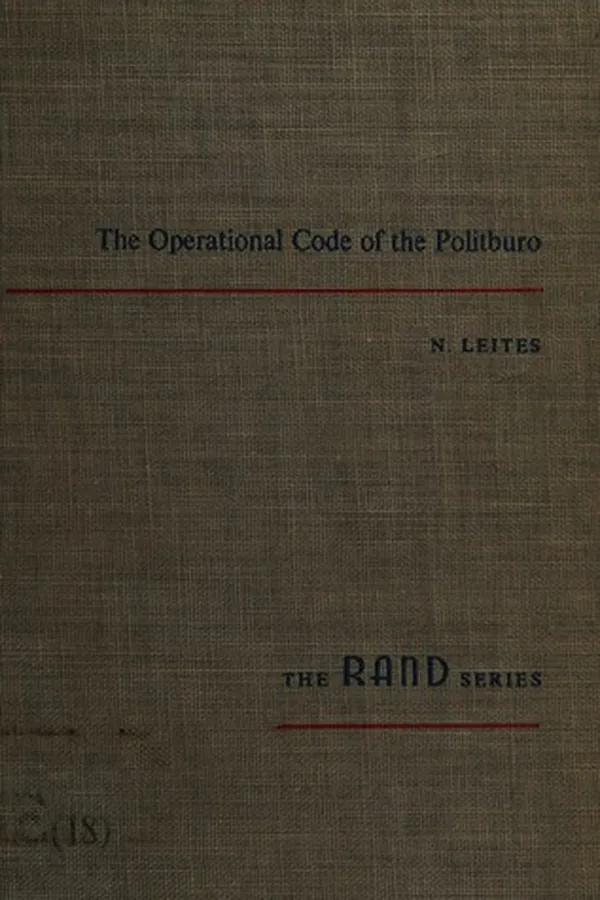Capa de The operational code of the Politburo