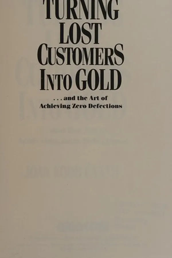 Capa de Turning lost customers into gold