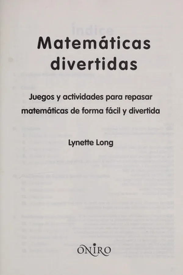 Capa de Matemáticas divertidas