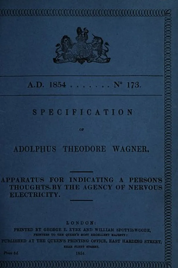Cover of Specification of Adolphus Theodore Wagner