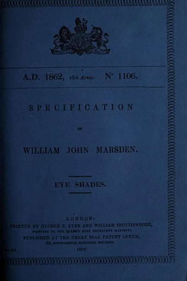 Capa de Specification of William John Marsden