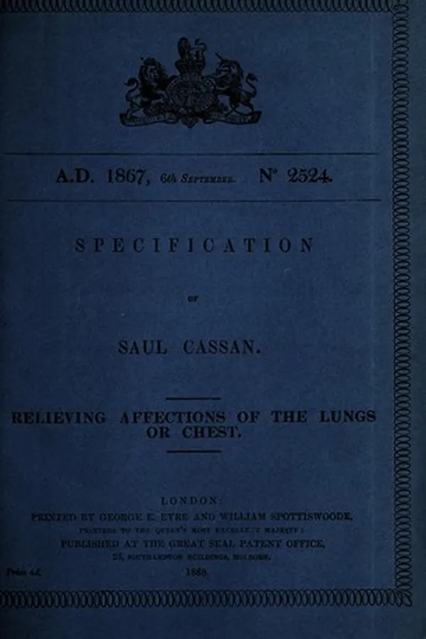 Capa de Specification of Saul Cassan