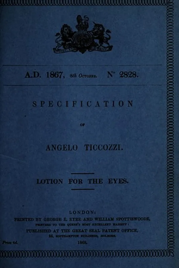 Capa de Specification of Angelo Ticozzi