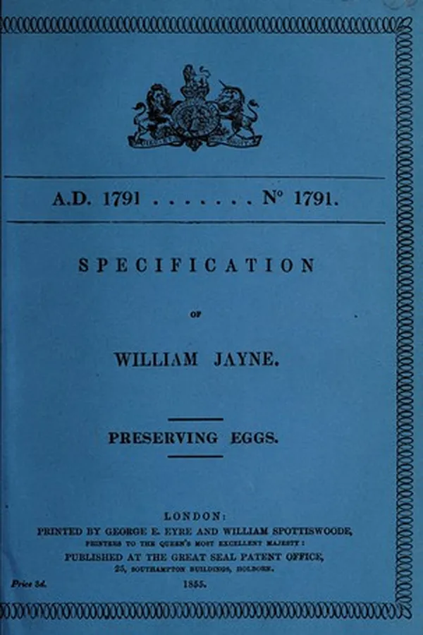 Capa de Specification of William Jayne