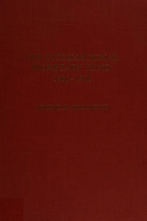 Capa de The International Monetary Fund, 1966-1971