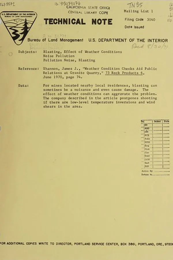 Capa de Blasting, effect of weather conditions