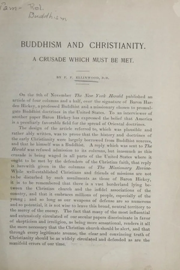 Cover of Buddhism and Christianity