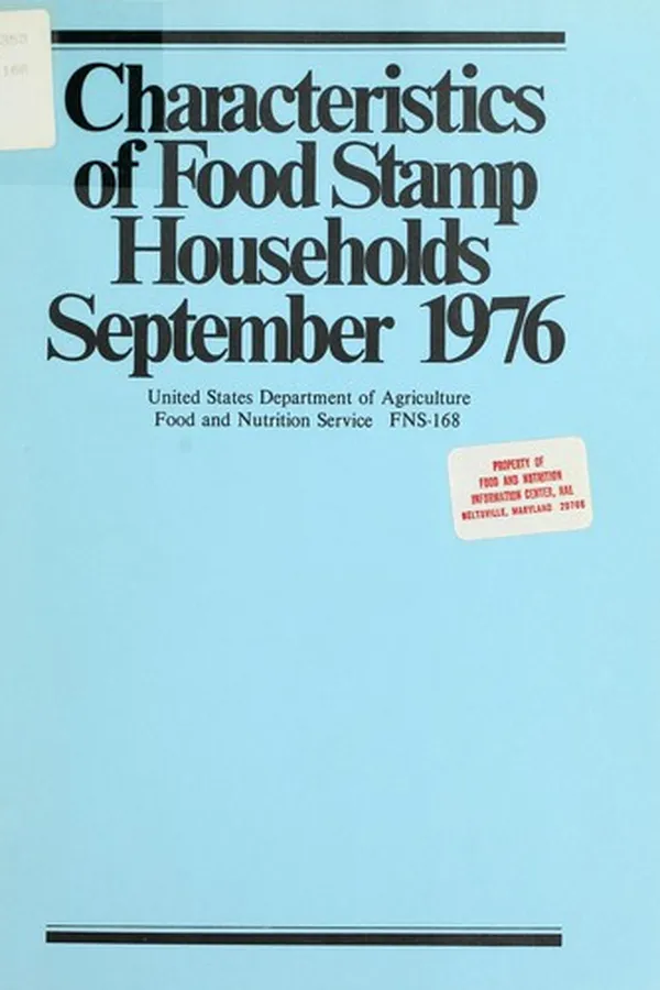 Capa de Characteristics of food stamp households, September 1976-