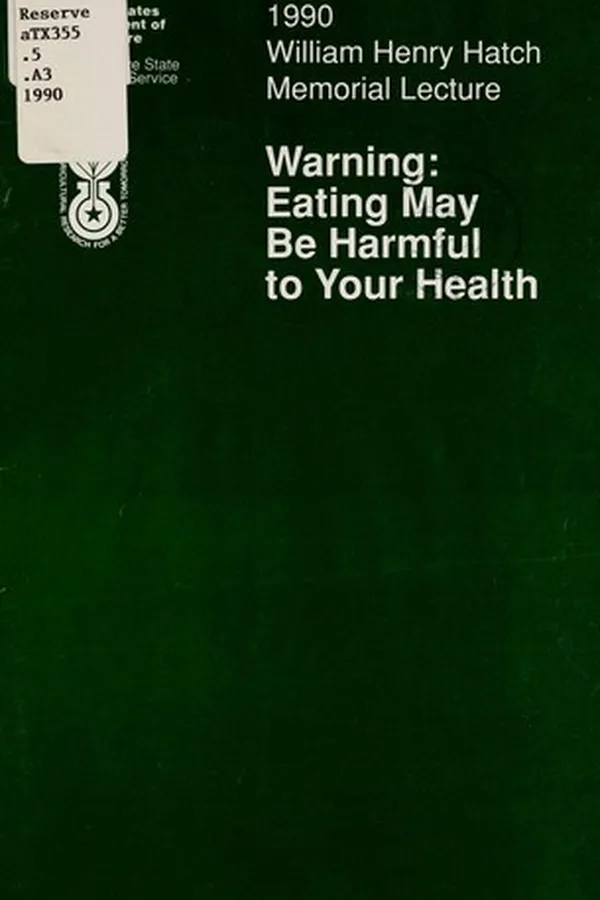 Capa de Warning, eating may be harmful to your health