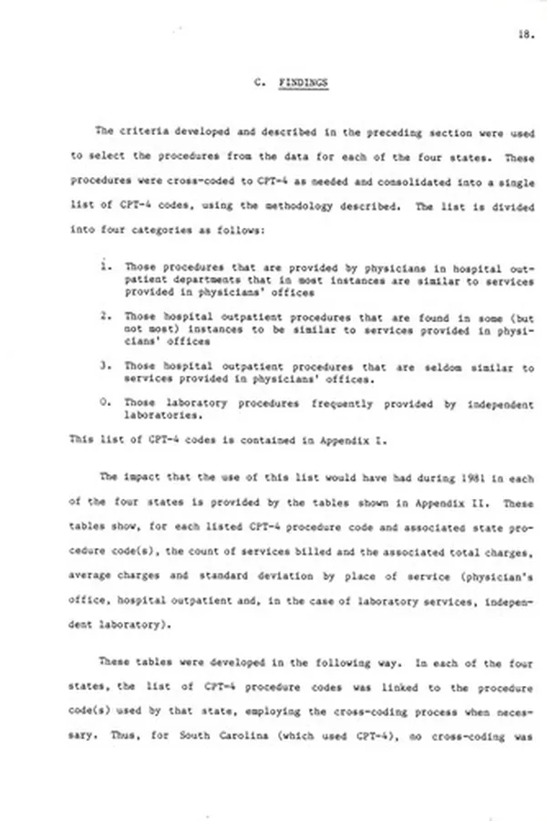 Capa de Comparison of services in hospital outpatient departments and physicians' offices