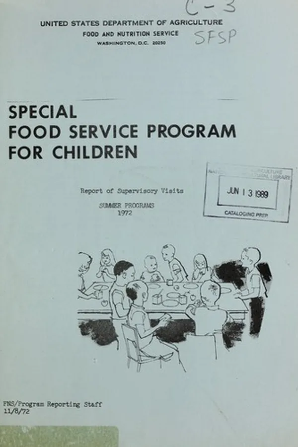 Capa de Special food service program for children