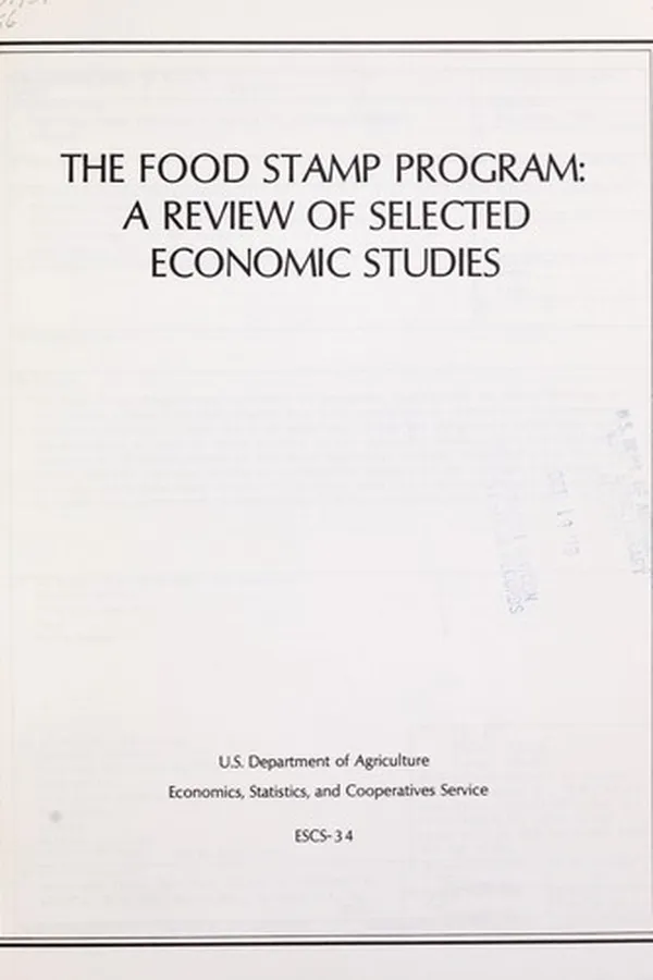 Capa de The Food Stamp Program