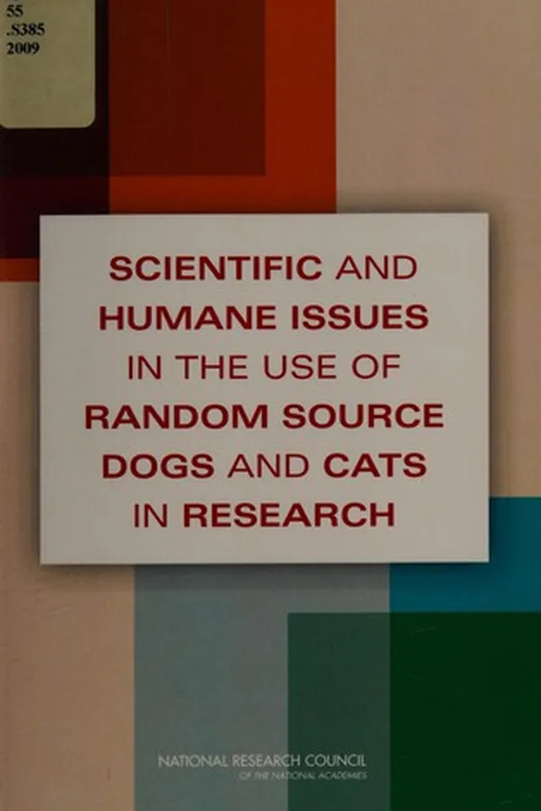 Capa de Scientific and humane issues in the use of random source dogs and cats in research