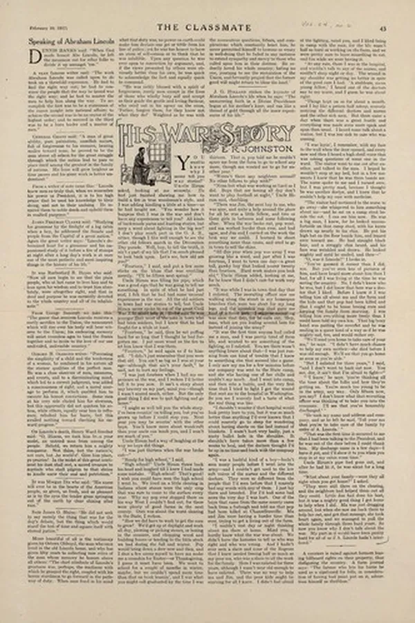 Cover of His war story
