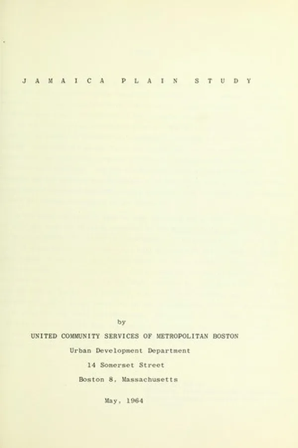 Capa de Jamaica plain study