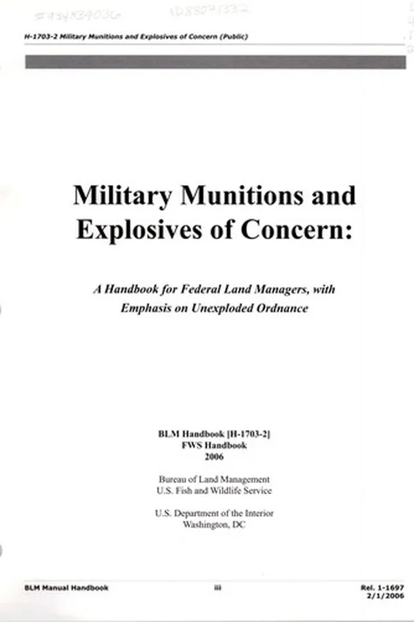 Capa de Military munitions and  explosives of concern