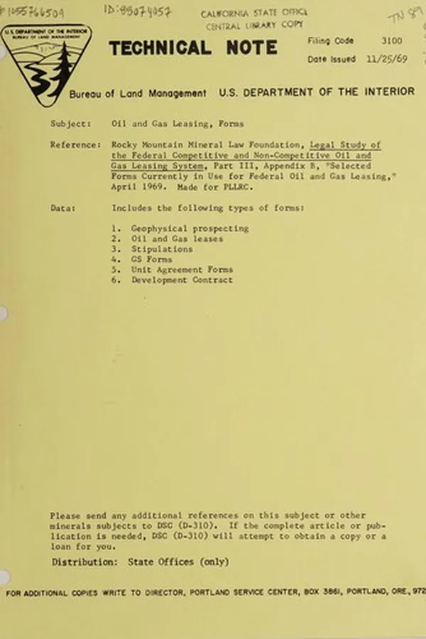 Cover of Oil and gas leasing
