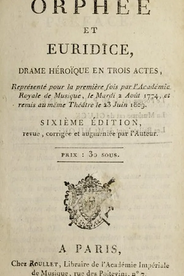 Capa de Orphée et Euridice